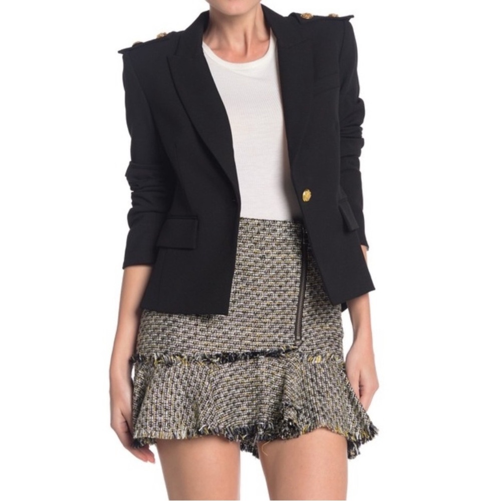 VERONICA BEARD Maston Dickey Embellished Blazer in Black Sz 6